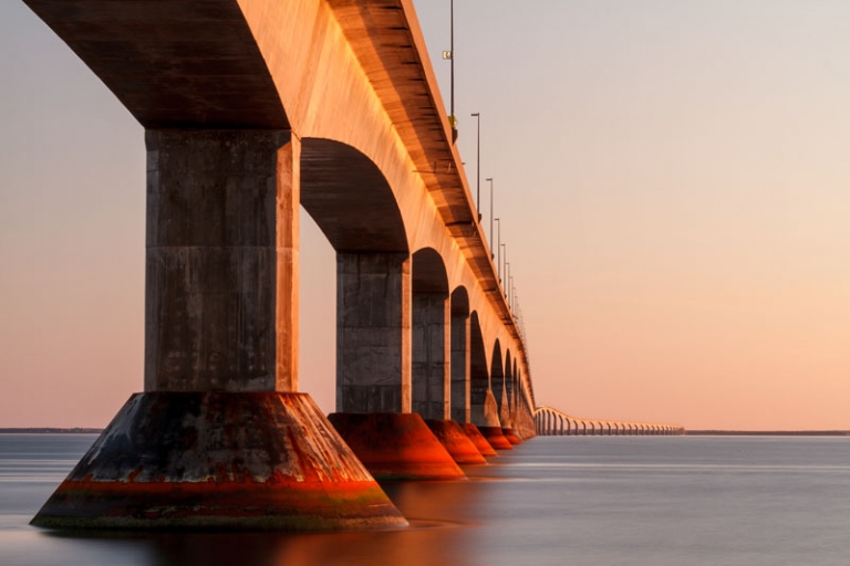 Confederation Bridge at sunset