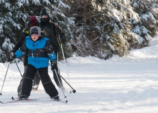Snowboarding at Mark Arendz Provincial Ski Park at Brookvale