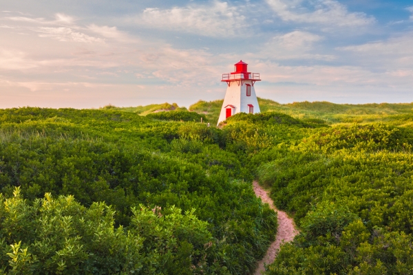 St. Peters-Harbour, Lighthouse, grass, sky