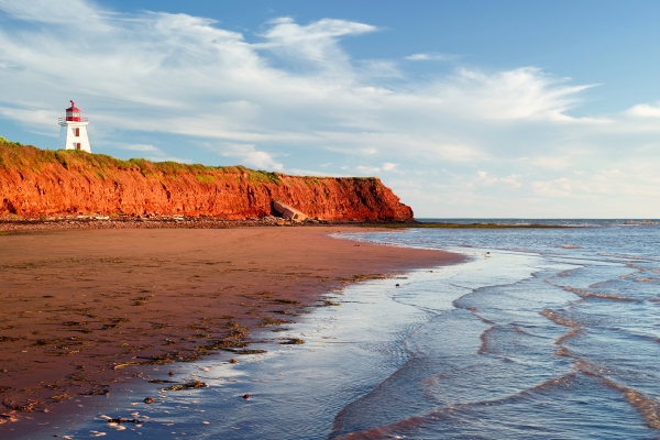 Cap Egmont, sand, ocean, lighthouse, sky