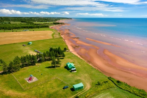 Aerial view of Argyle Shore Provincial Park