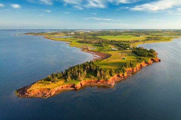 Aerial view of Belmont Provincial Park in summer