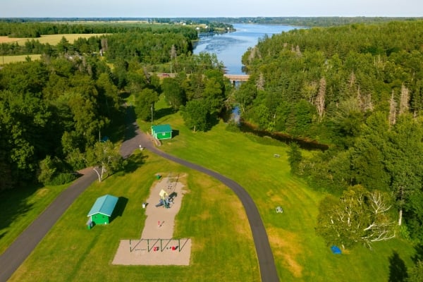 Aerial view of Bloomfield Provincial Park