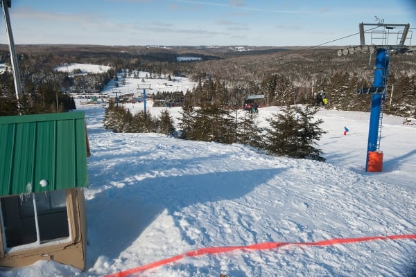 View from top of Alpine hill at Brookvale Ski Park