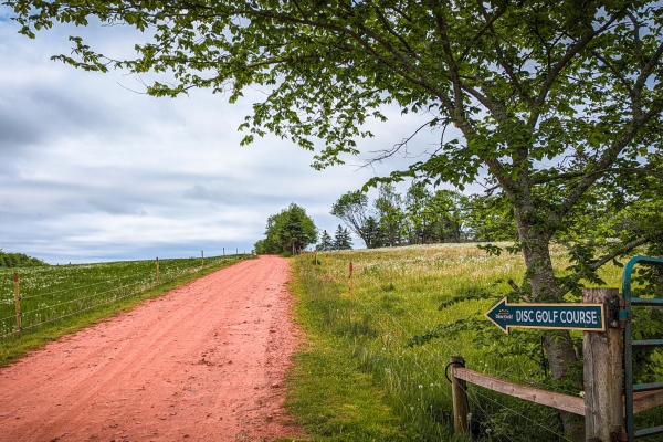Red clay lane into Hillcrest Farm