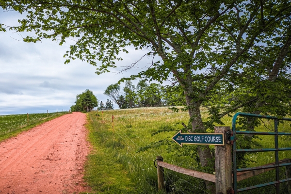 Red clay lane into Hillcrest Farm
