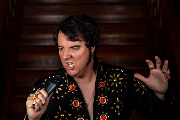 Studio portrait of Jonah Anderson as Elvis
