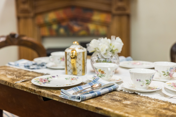 Table set for tea