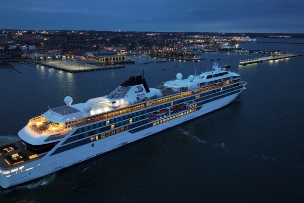Aerial view of Viking cruise in Charlottetown Harbour