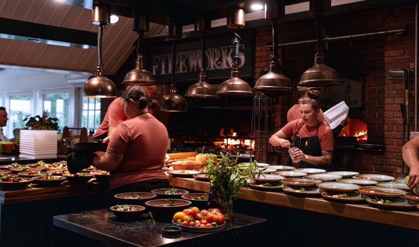 Chefs at work at Fireworks Feast, Inn at Bay Fortune