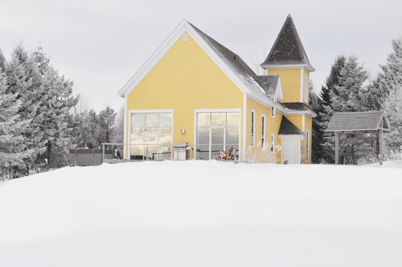 Harrington House at Rice Point in winter