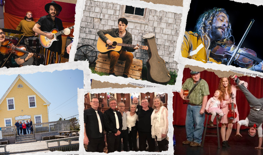 PEI ceilids, PEI kitchen parties and live music Collage of images of PEI artists who perform at PEI ceilids and kitchen parties