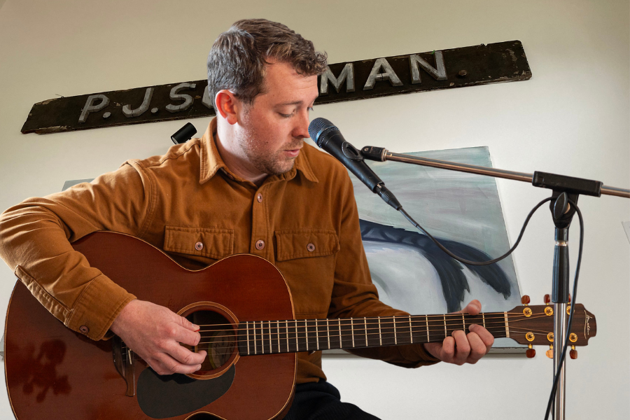 Shane Pendergast plays guitar in local venue