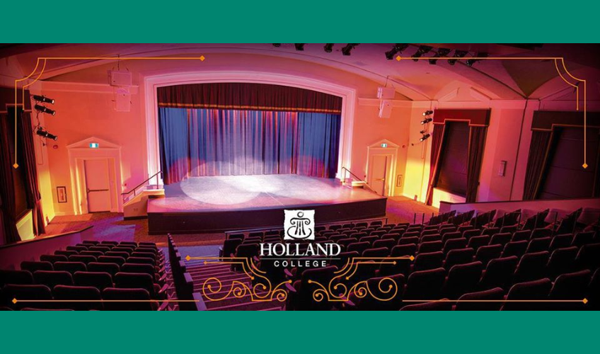 Florence Simmons Performance hall A view of the beautiful lighted stage at florence simmons performance hall