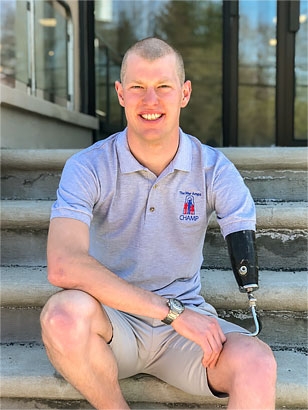 Mark Arendz poses as a graduate of the War Amps CHAMP program