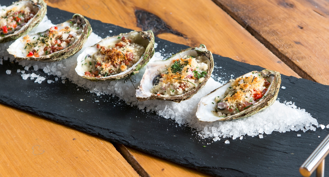 The Table Culinary Studio, oysters, plating The Table Culinary Studio, oysters, plating
