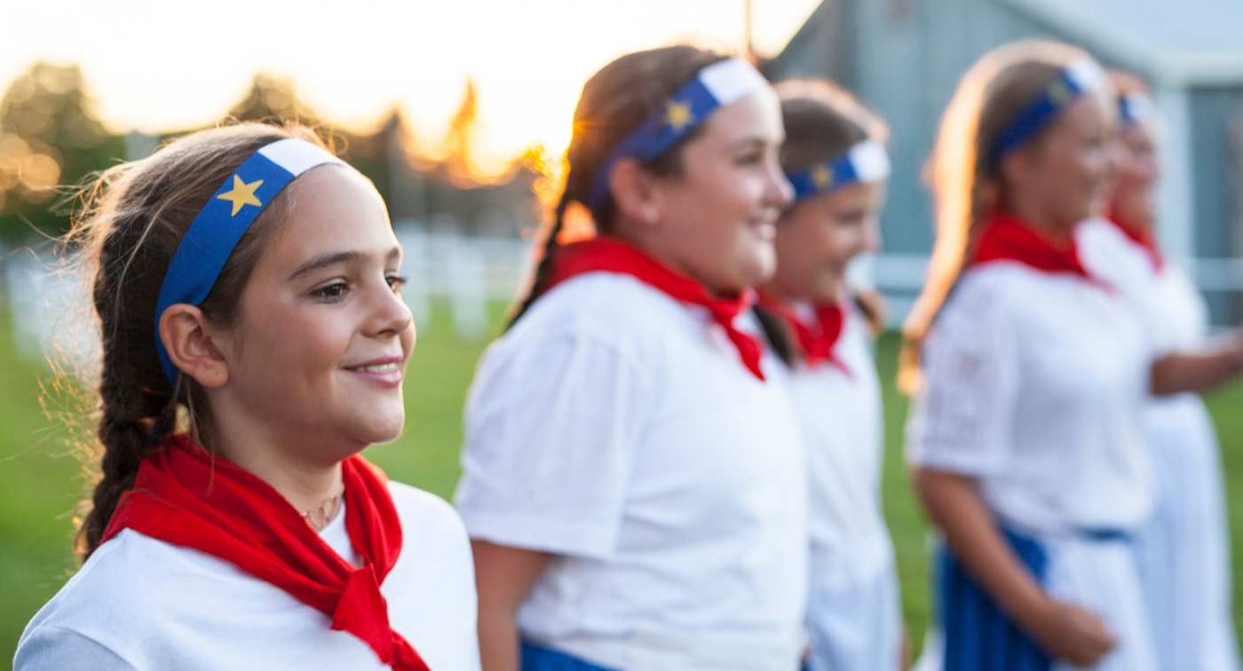 Acadian Festival, Abram Village, group of girls