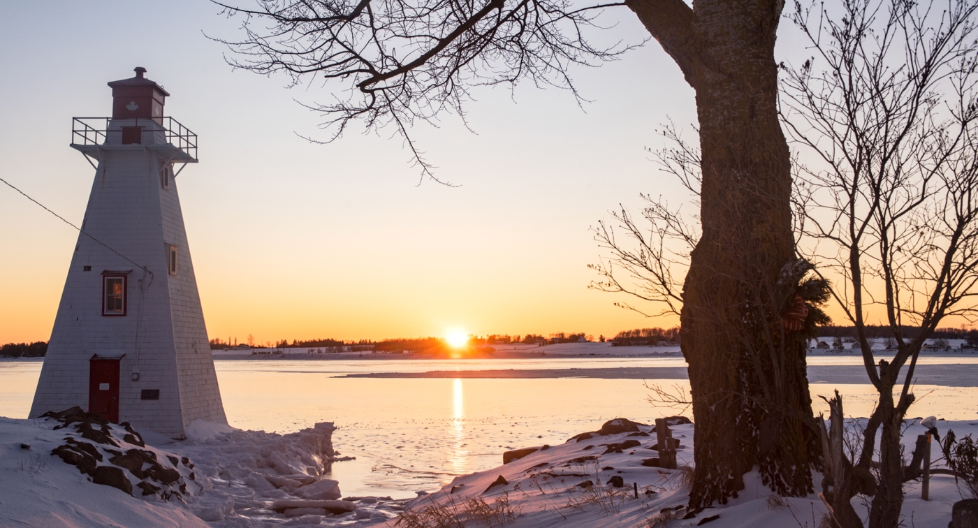 Charlottetown, winter, sunset, water Charlottetown, winter, sunset, water