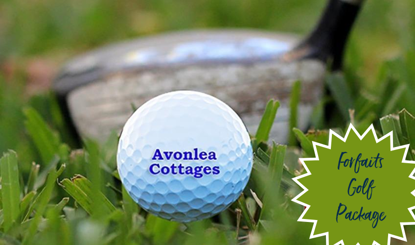 Avonlea Golf Package, golf ball with logo