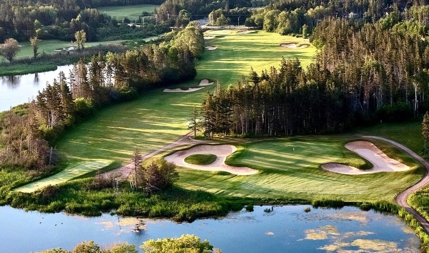 A Cavendish golf course Aerial view of Cavendish golf course