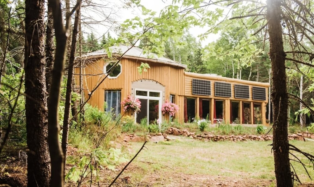 Exterior view of Off-Grid Earth Home, Hope RIver, PEI