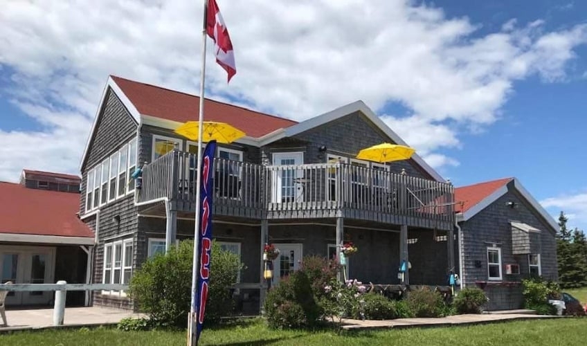 Lighthouse Willy's Restaurant, PEI Exterior view of Lighthouse Willy's Restaurant in summer