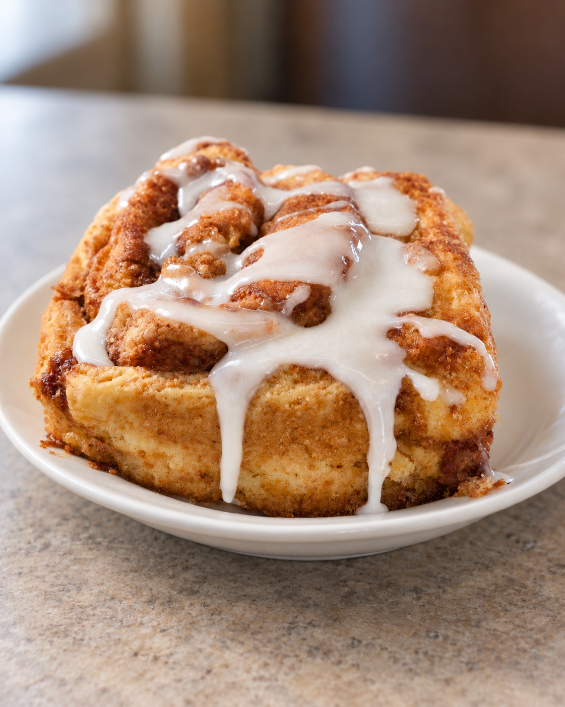 CInnamon roll on plate from Maid Marian's, PEI