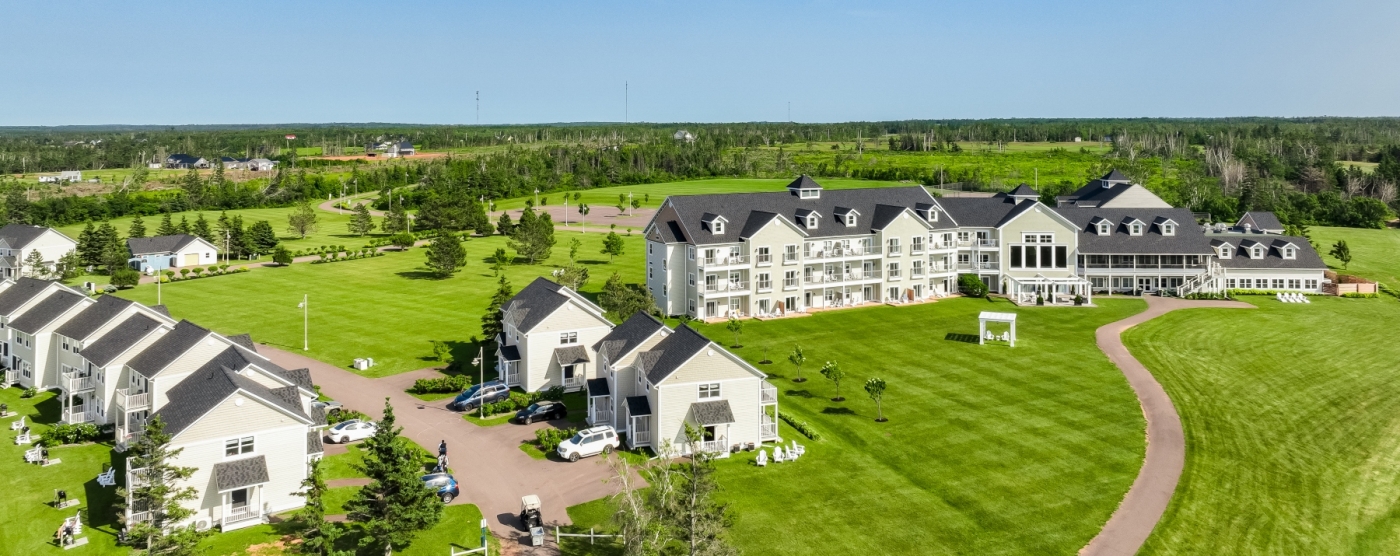 Rodd Crowbush Resort, PEI Aerial view of Rodd Crowbush Resort accommodations