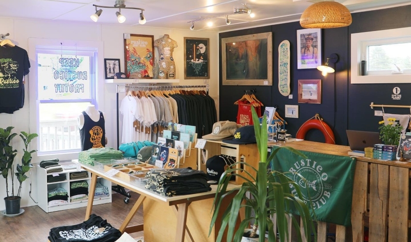Rustico Surf Club Interior view of Rustico Surf Club retail shop