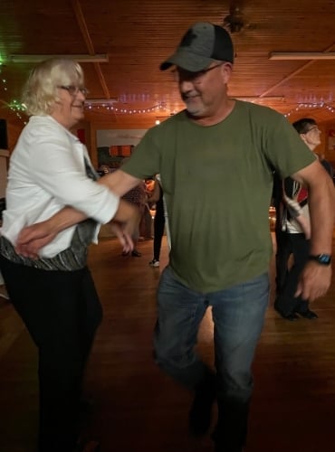 St Peters ceilidh Two persons dancing at St Peters ceilidh
